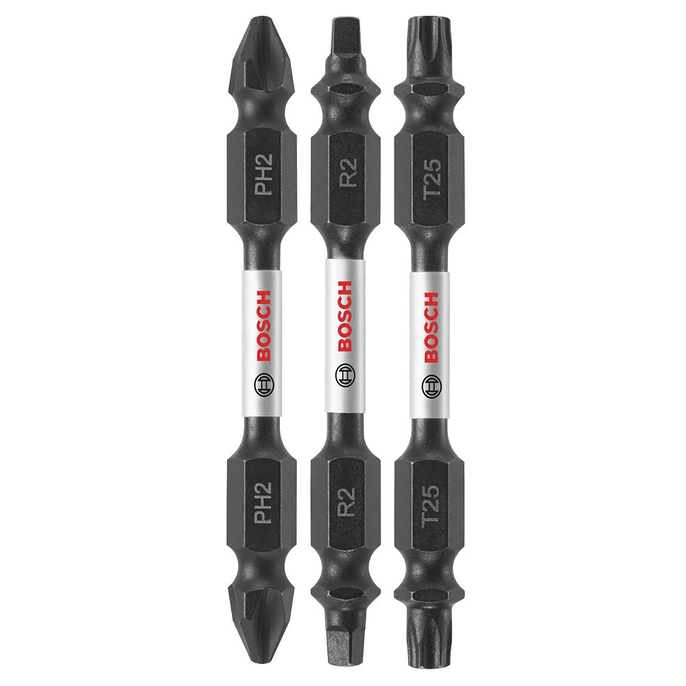 Bosch 3Piece Impact Tough 2.5 Inch DoubleEnded Bit Set The Home