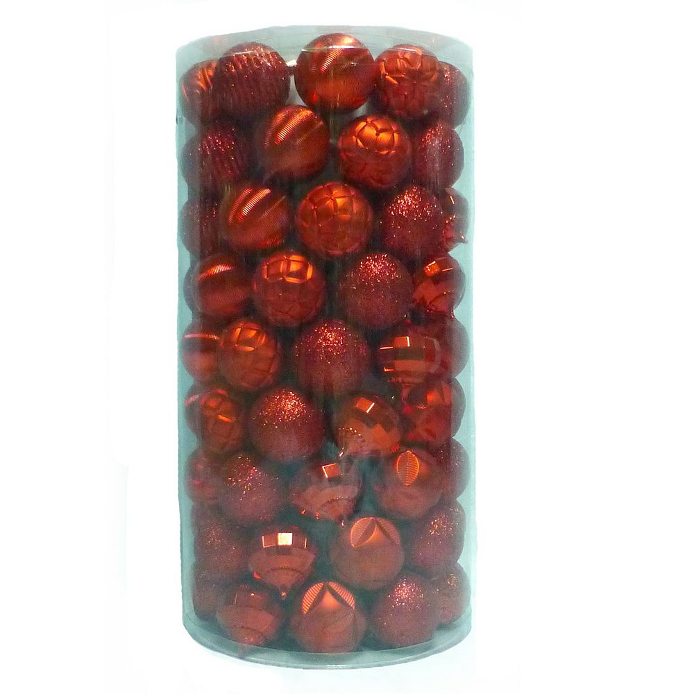 Home Accents 60mm Shatterproof Ornaments in Red (101Count) The Home