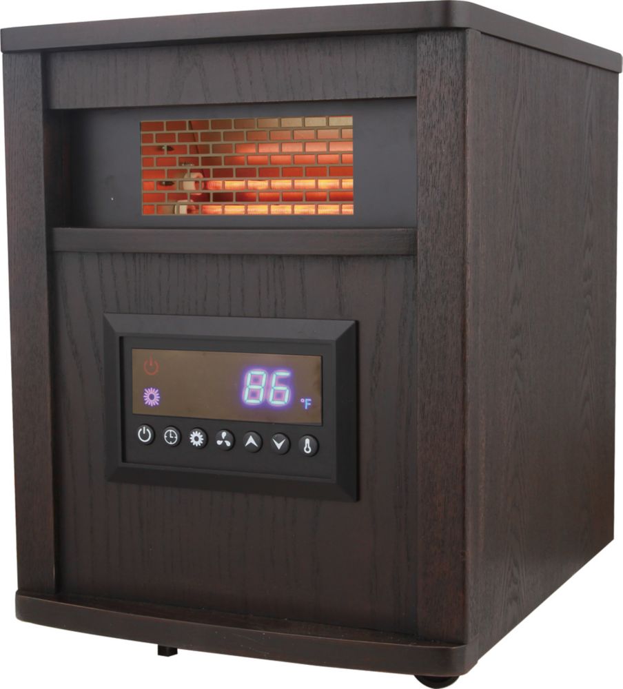 Konwin Portable 4 Element Infrared Quartz Heater With Wood Cabinet   P 1001009496 