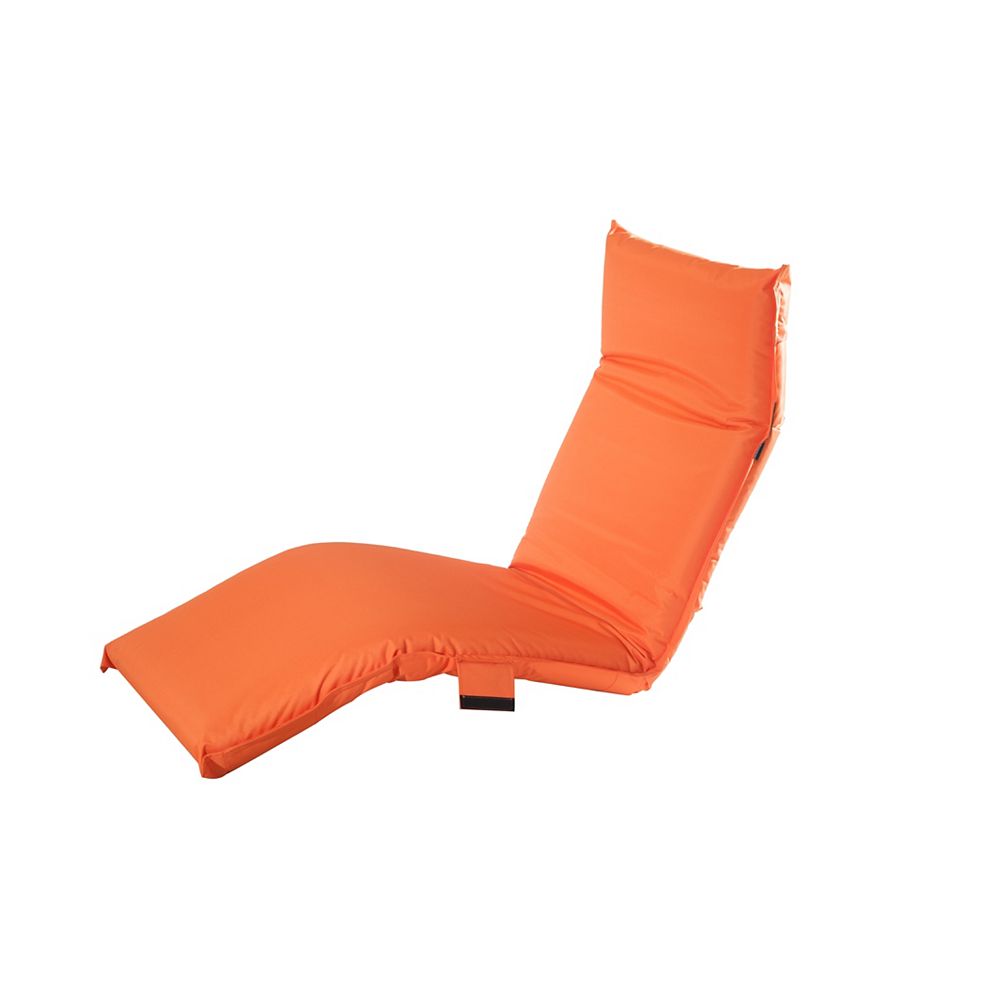 Sunjoy Adjustable Lounge Chair in Orange | The Home Depot Canada