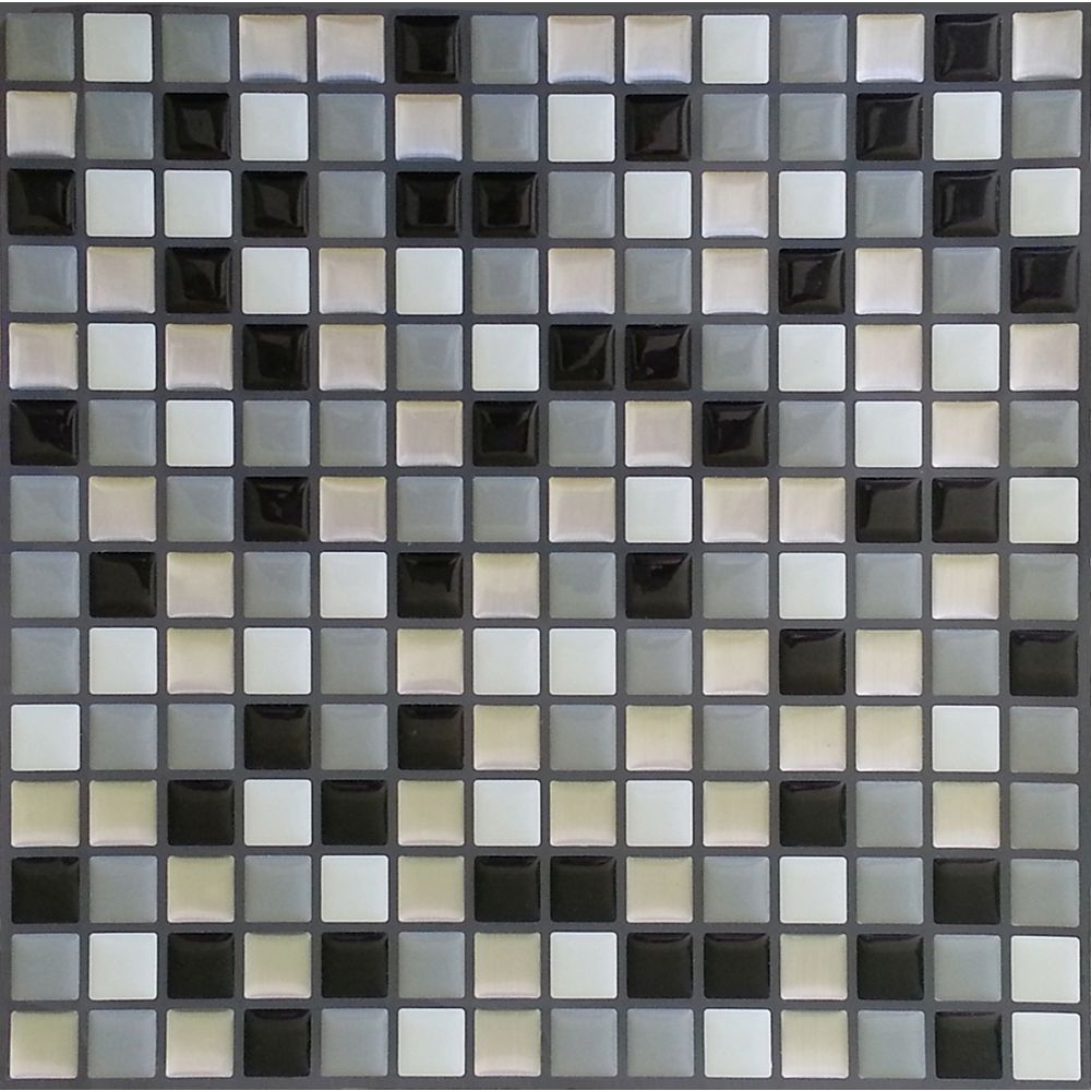 Stick-It Tiles URBAN MOSAIC Peel and Stick-It Tile 11 X 9.25 Inch Value