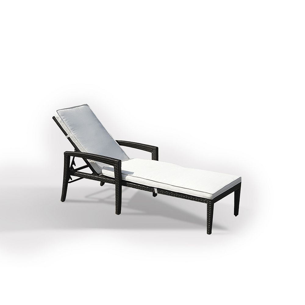 Velago Outdoor Lounge Chair Adjustable Wicker Sun Lounger Bellinzona The Home Depot Canada