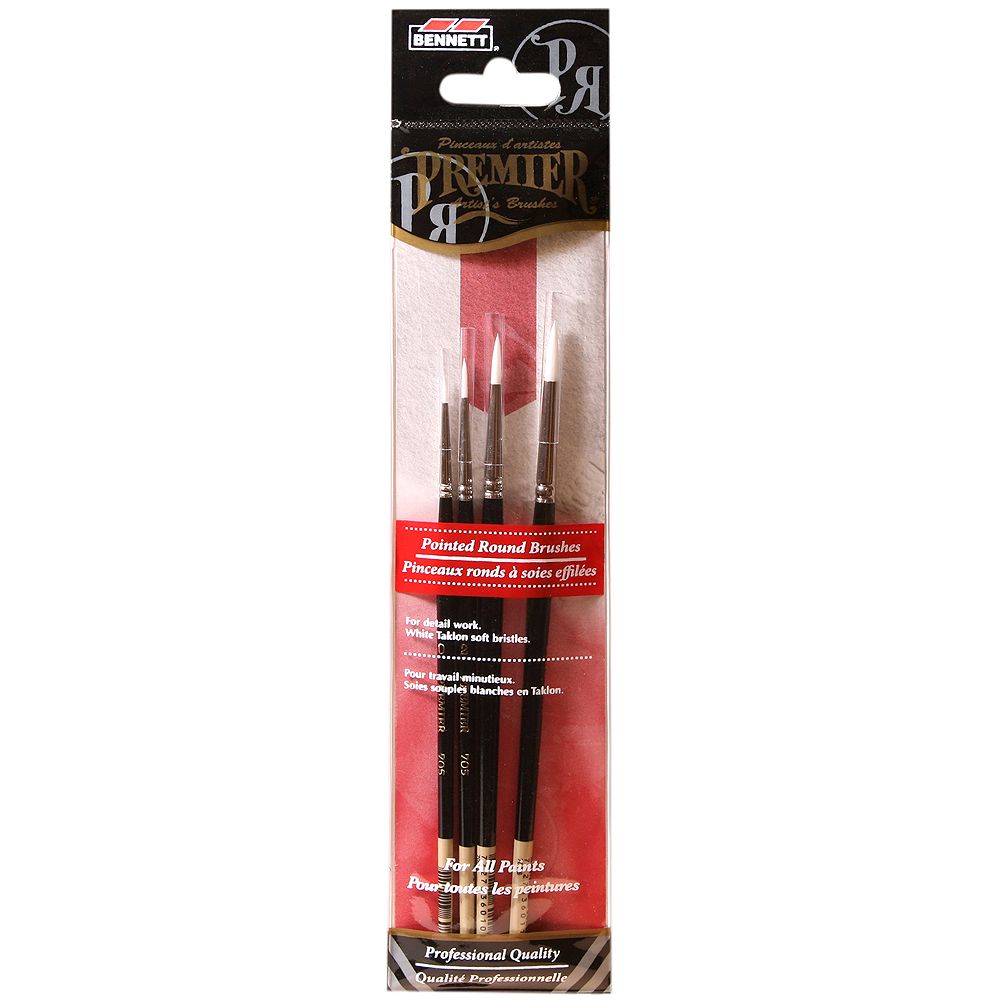 Pro Artist Brushes, Round (4Pack) The Home