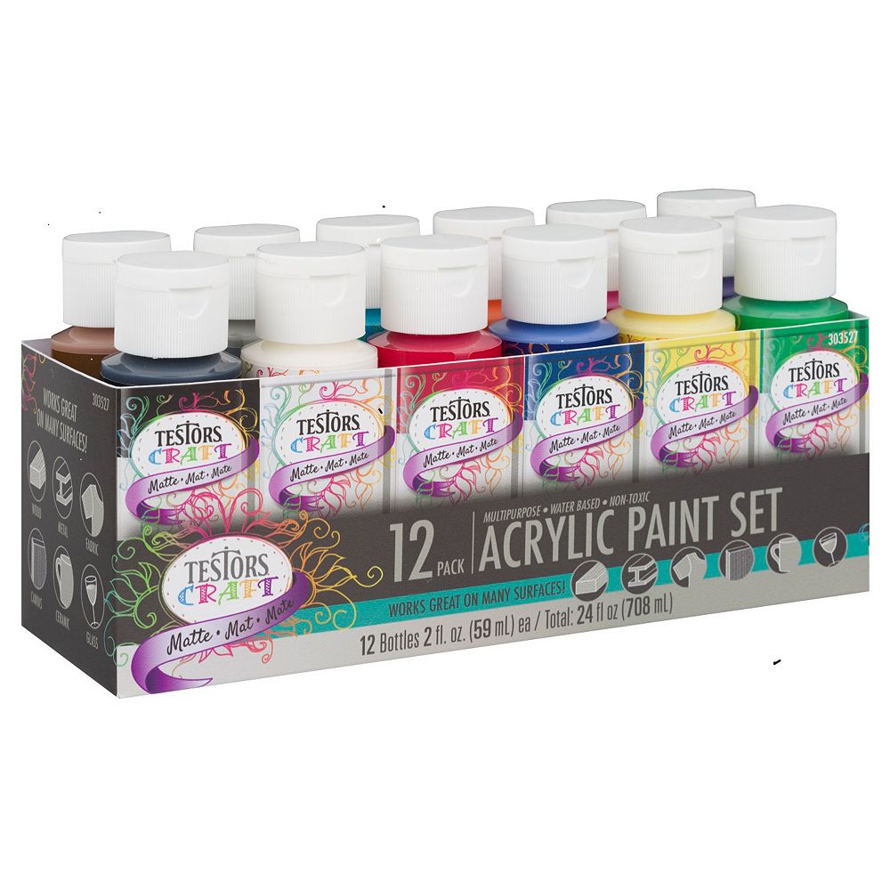 TESTORS CRAFT 12 Colour Craft Paint Tray The Home Depot Canada
