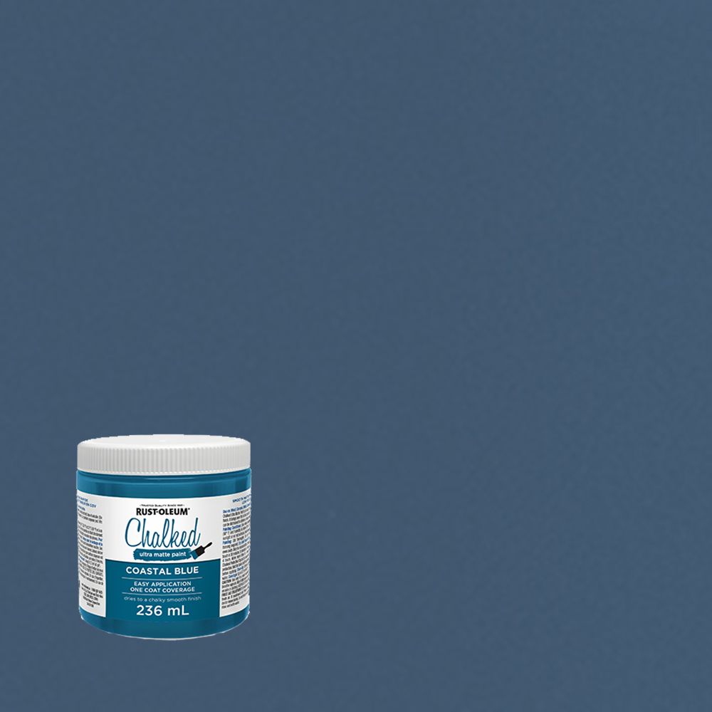 Rust Oleum Chalked Ultra Matte Paint In Coastal Blue 236 ML The Home   P 1001012105 