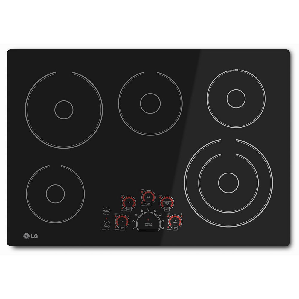 LG Electronics 30inch Radiant Smooth Surface Electric Cooktop in Black
