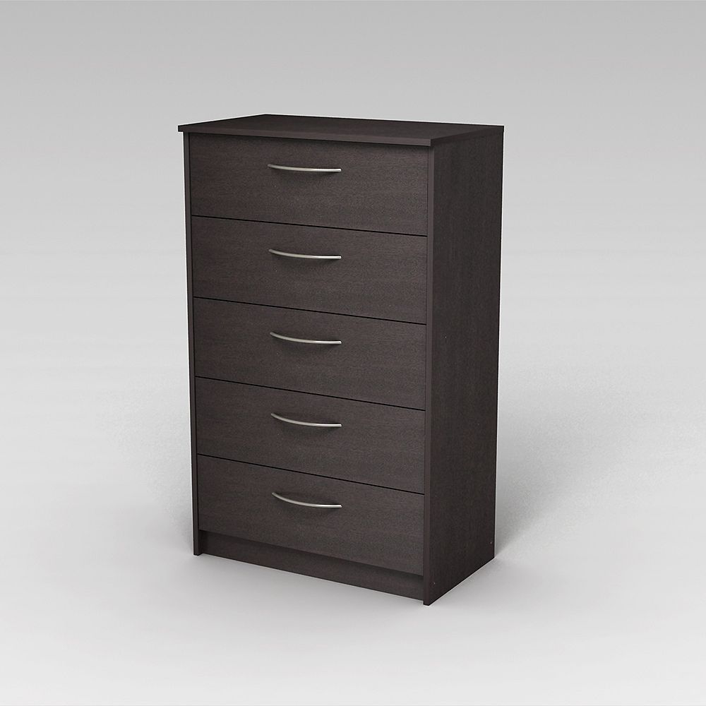 Homestar Finch Finch 5 Drawer Chest In Espresso The Home Depot Canada