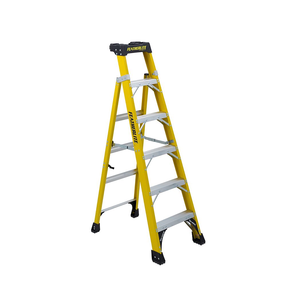 Featherlite 6 ft. fibreglass Cross Step Ladder (300 lb). Capacity The Home Depot Canada
