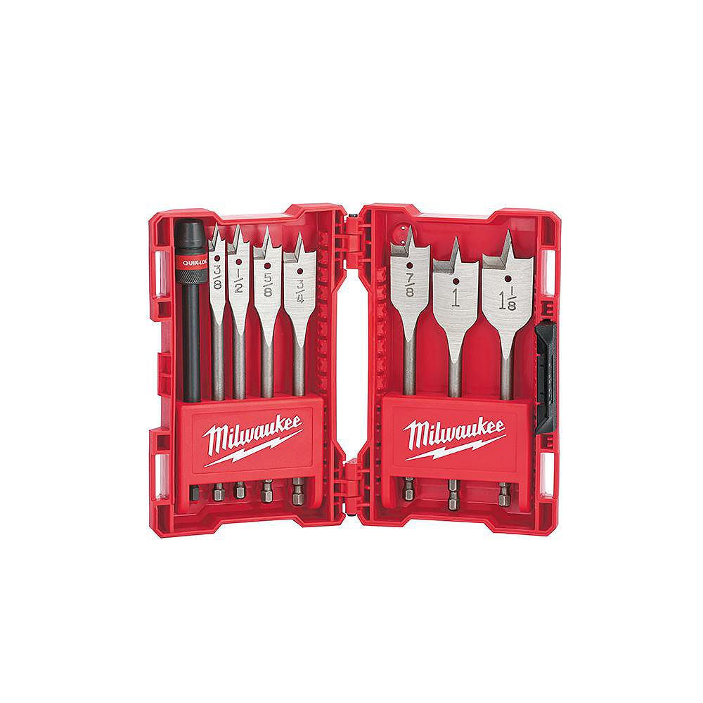 Milwaukee Tool High Speed Wood Spade Bit Set (8-Piece) | The Home Depot ...