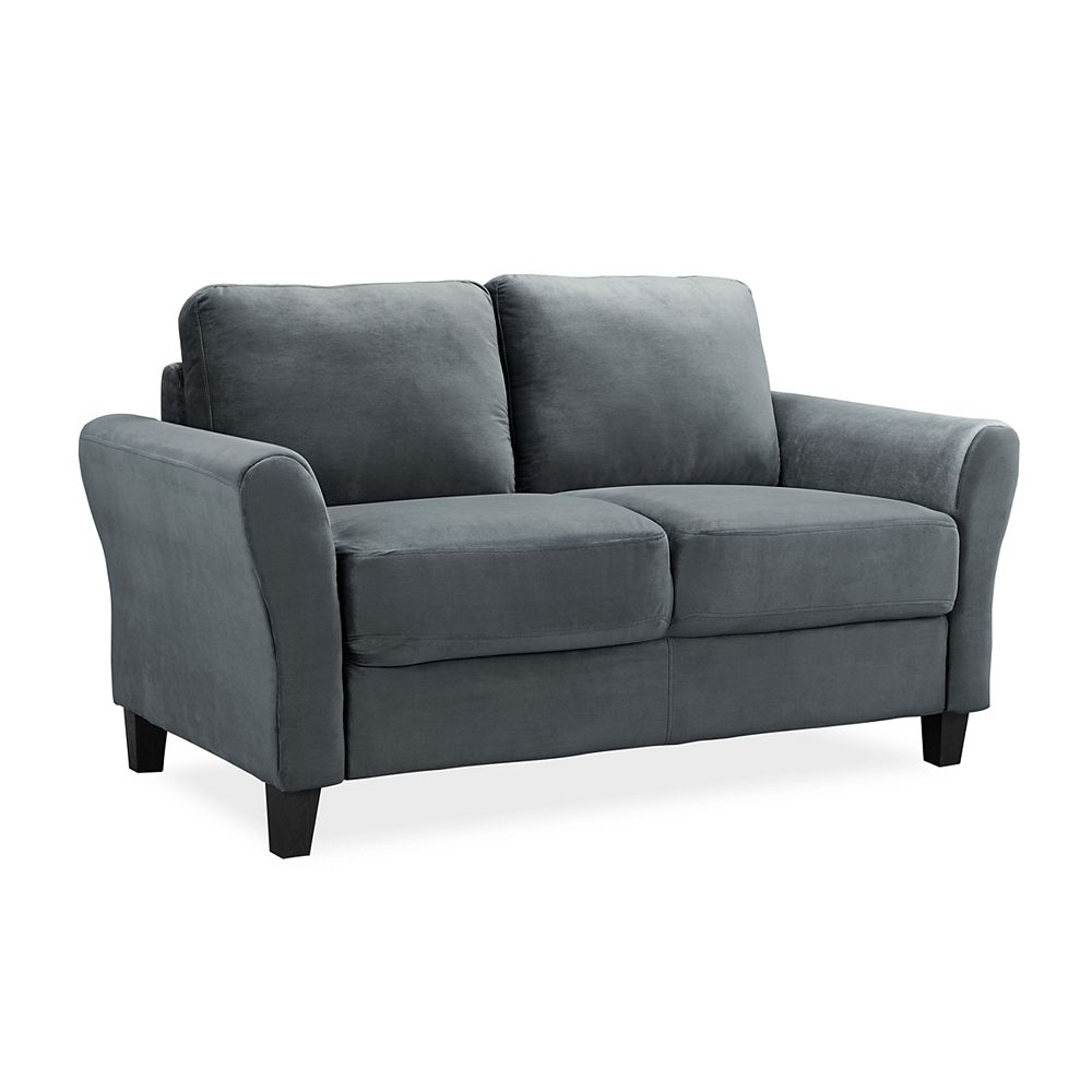 Lifestyle Solutions Kingston Loveseat in Grey The Home Depot Canada