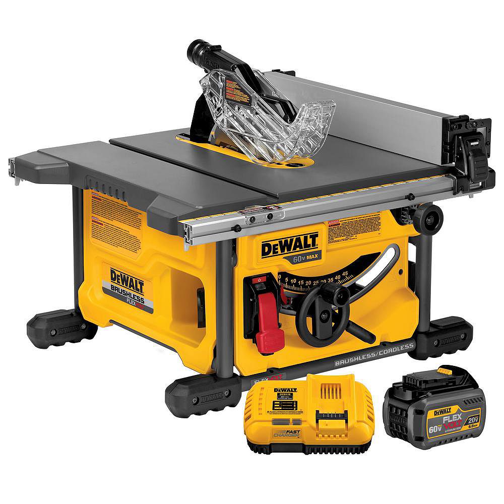 Dewalt Flexvolt 60v Max Lithium Ion Sans Fil Et Sans Brosse 8 1 4 Pouces Kit De Scie De Ta Home Depot Canada