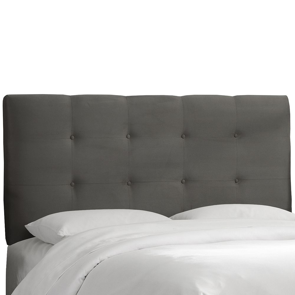 Skyline Furniture Twin Tufted Headboard In Premier Charcoal The Home