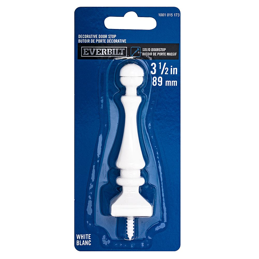 Everbilt 31/2inch Decorative Door Stop in White 1pk The Home