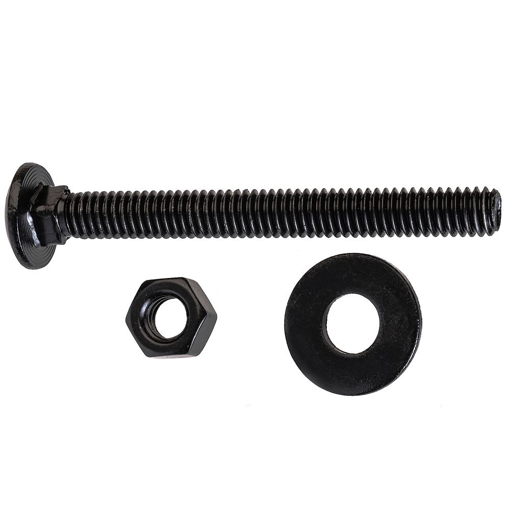 Everbilt 3 inch Gate Bolt Nut Washer Black (3Pack) The Home Depot Canada