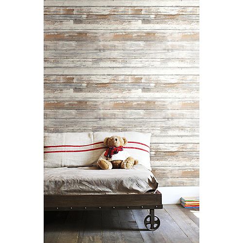 Distressed Wood P & S Removable Wallpaper Wall Decals