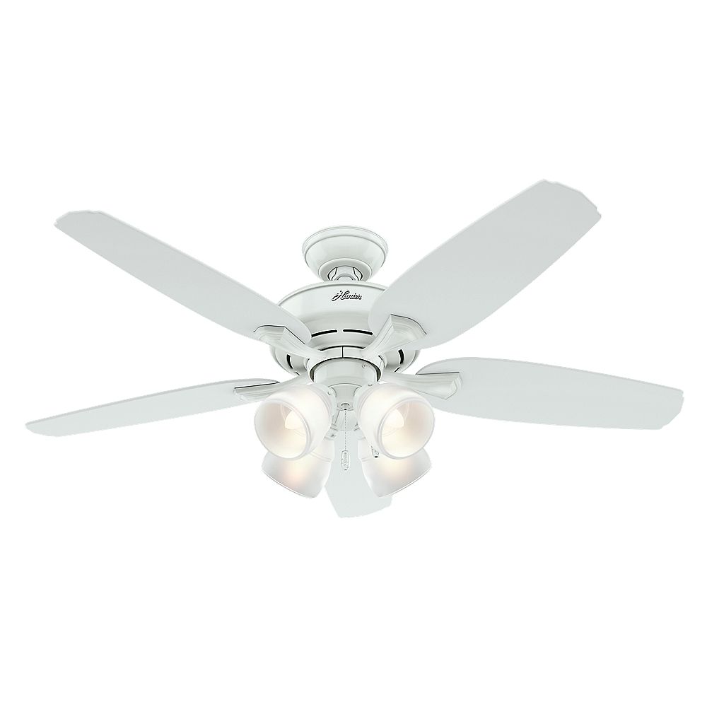 Hunter Hunter Channing 52 Inch White Indoor Ceiling Fan | The Home ...