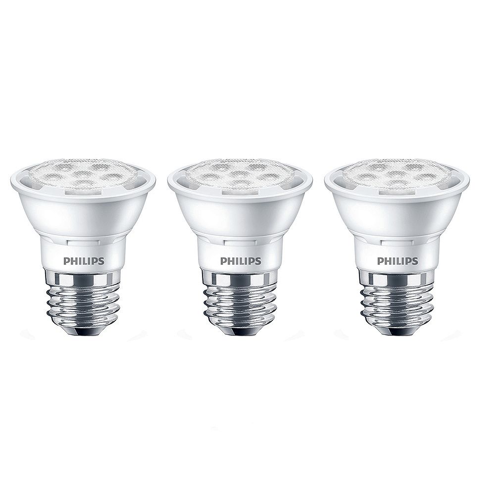 Philips 50W Equivalent Daylight (5000K) PAR16 LED Light Bulb (3-Pack