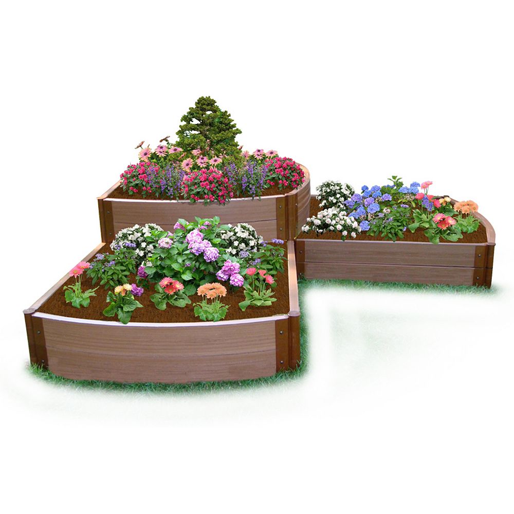 Frame It All 2-inch 2-Level Raised Split Waterfall Garden | The Home ...