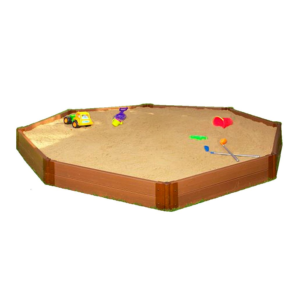 Frame It All 2 Inch 10 Ft X 10 Ft 2 Level Octagonal Sandbox The