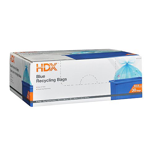 83.3 L Blue Recycling Bags