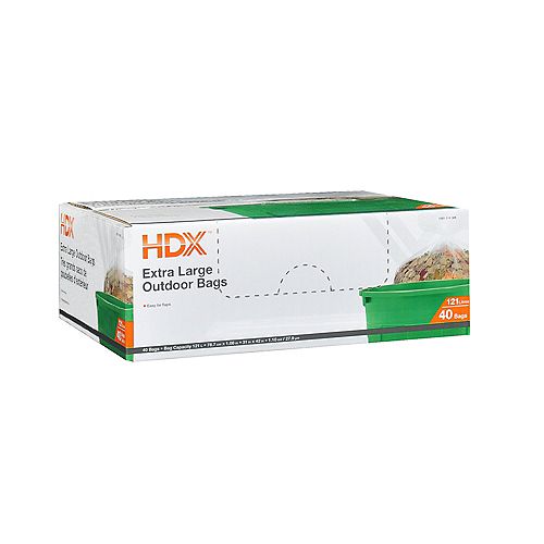 121 L XL CLEAR Outdoor Bag (40-Pack)