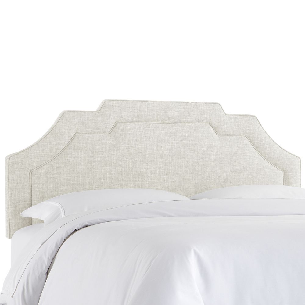 Skyline Furniture Twin Notched Border Headboard In Zuma White | The ...