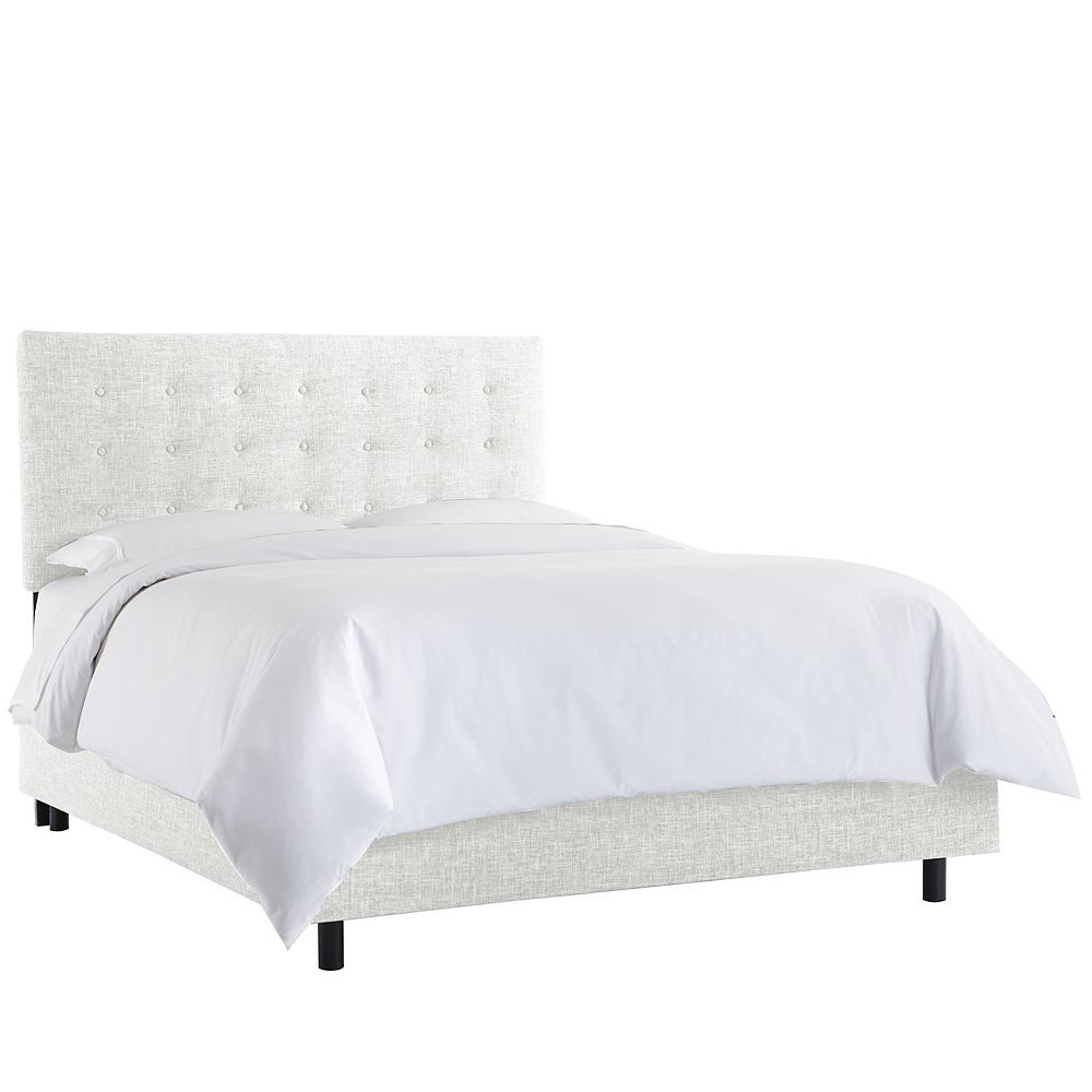 Skyline Furniture Queen Button Bed In Zuma White The Home Depot Canada