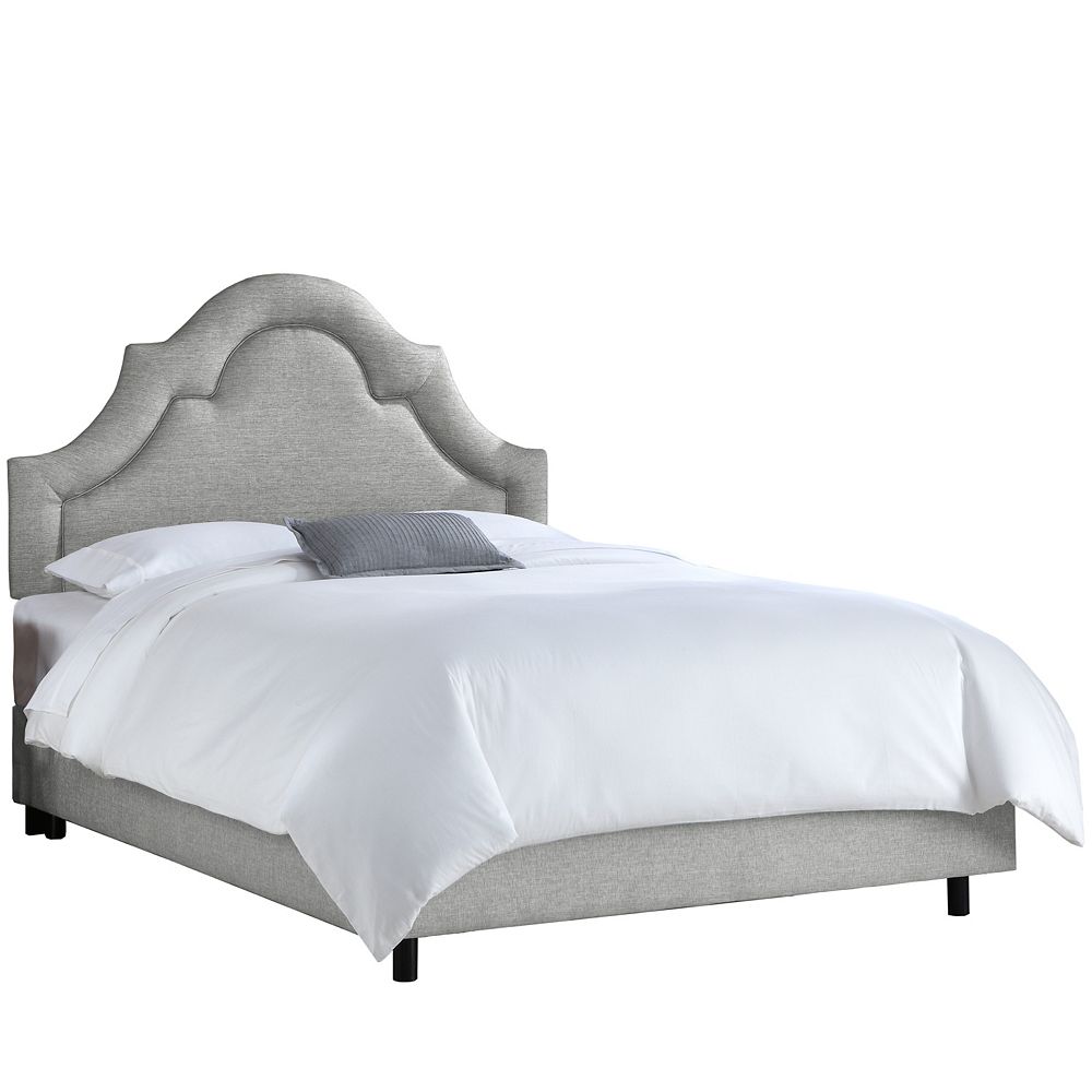 Skyline Furniture Twin Arched Border Bed In Groupie Pewter The Home