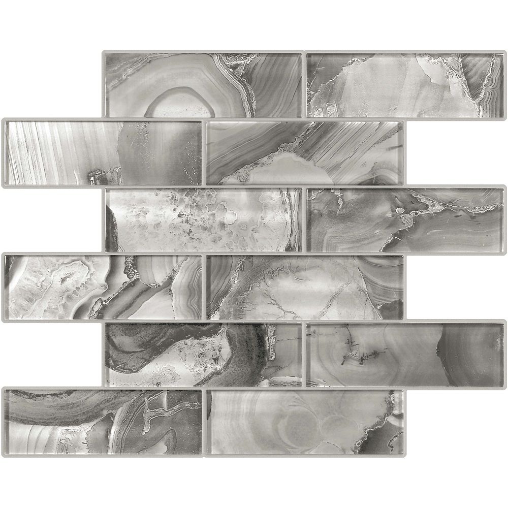 Enigma 2x6 Glitz Quartz Glass Mosaics The Home Depot Canada