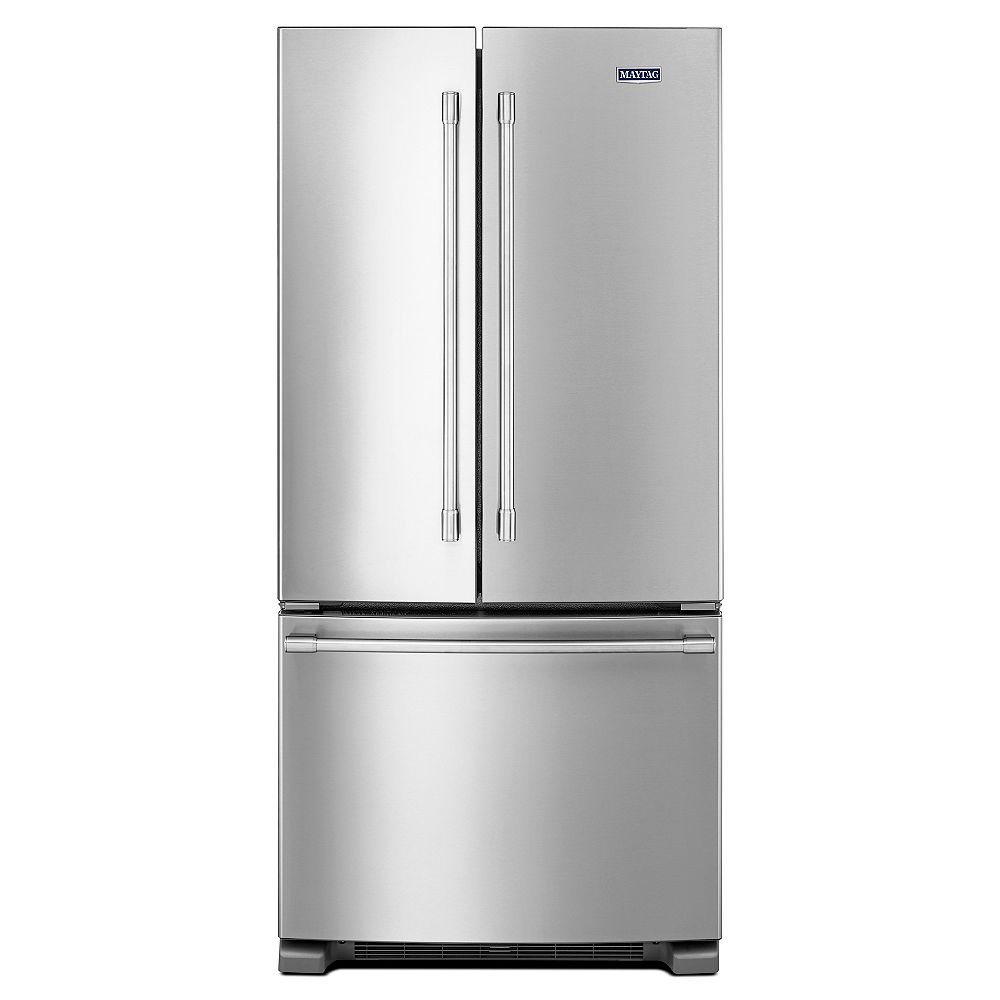 Maytag 33 Inch W 22 Cu Ft French Door Refrigerator In Stainless Steel Energy Star® The