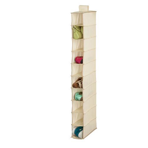 Honey-Can-Do 10-Shelf Hanging Shoe Organizer in Natural