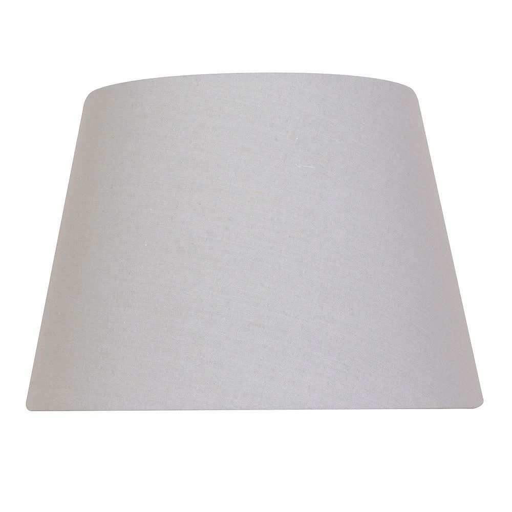 Hampton Bay Mix and Match 15 inch x 10.5 inch Grey Round Table Lamp