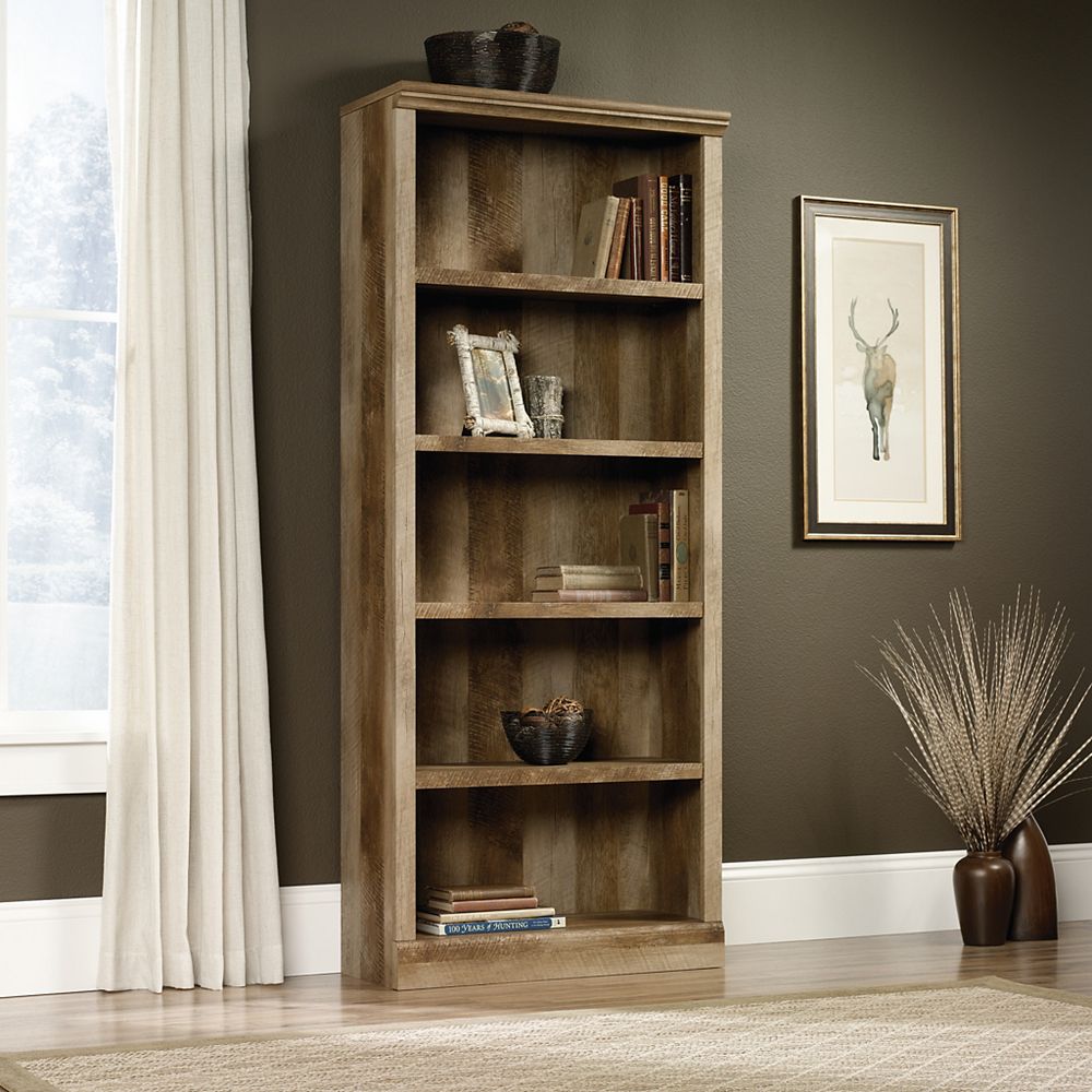Sauder East Canyon 5 Shelf Bookcase In, Sauder Bookcase With Doors Canada