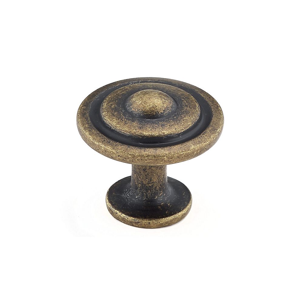 Richelieu Vendôme Collection 1 14 In 32 Mm Burnished Brass Traditional Cabinet Knob The 2542