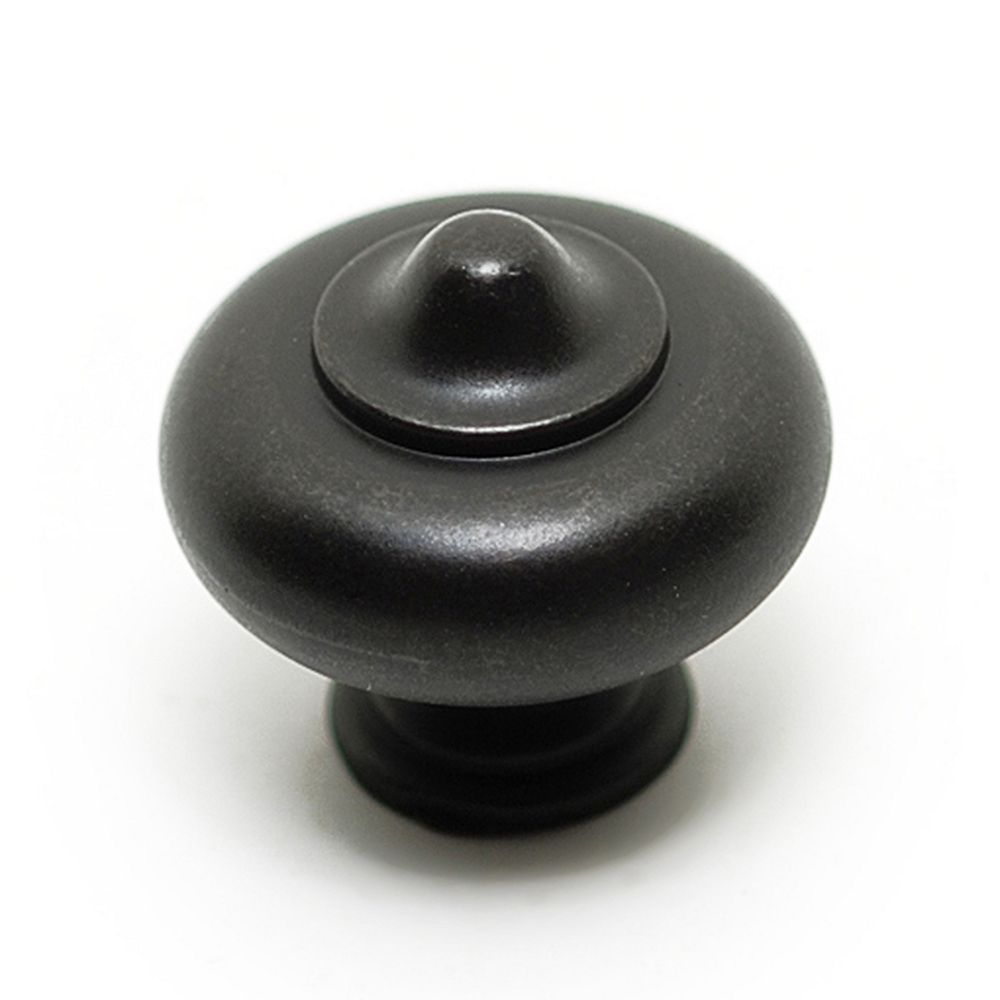 Richelieu 1 1/4 in (32 mm) Matte Black Iron Traditional Knob