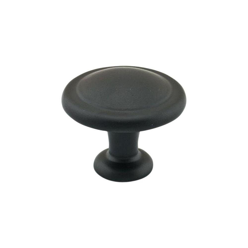 Richelieu Toulouse Collection 1 14 In 32 Mm Matte Black Traditional Cabinet Knob The Home 3024