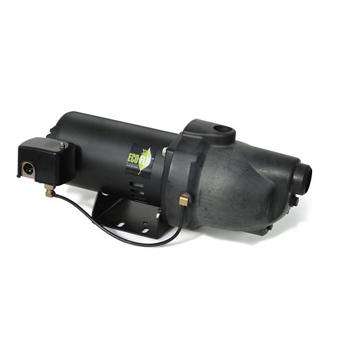 Shallow Well Jet Pump, 1HP, Thermoplastic