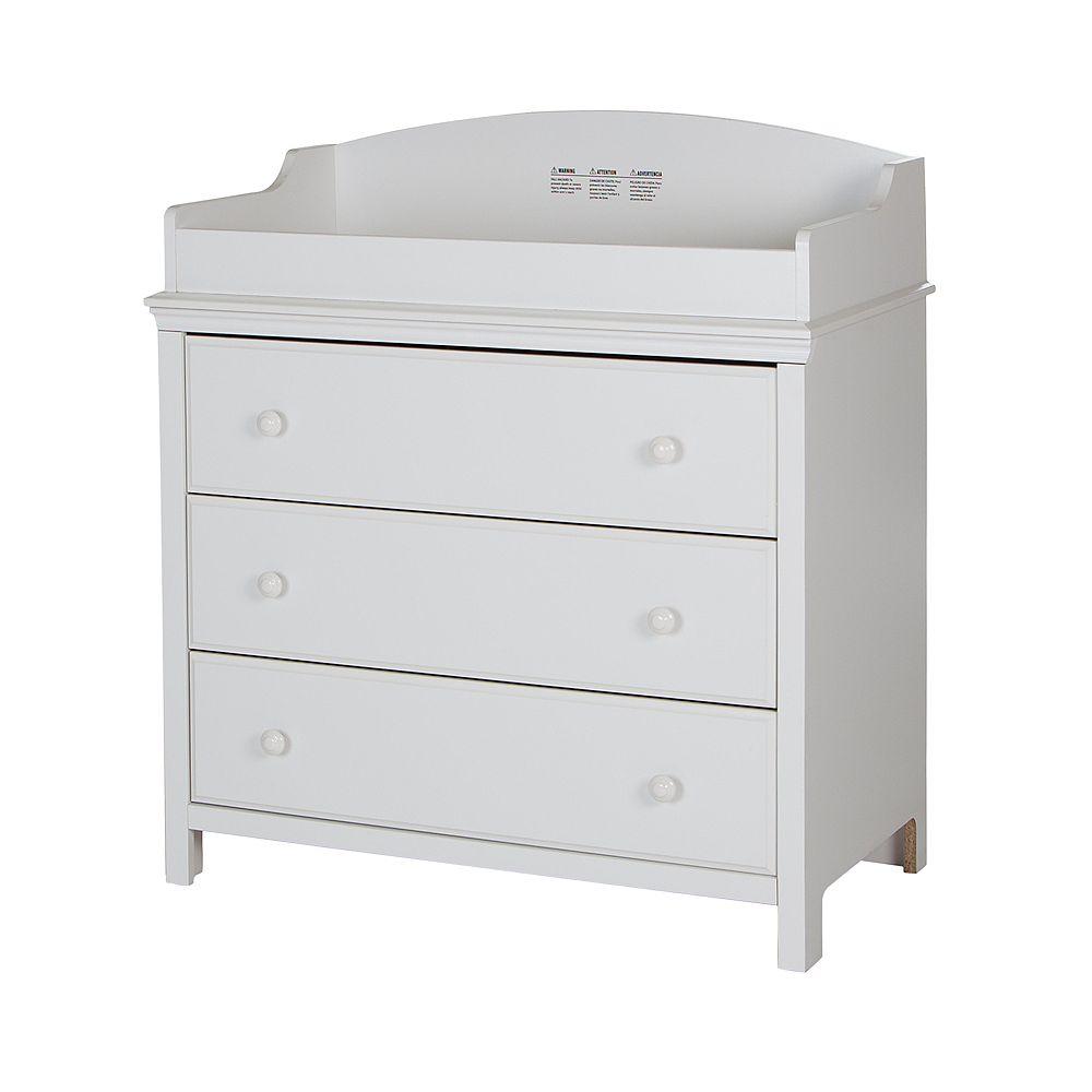 South Shore Cotton Candy Changing Table with Drawers, Pure White The