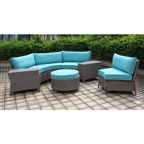 Circular Patio Sectional Sets The Home Depot Canada - Round Sectional Patio Set
