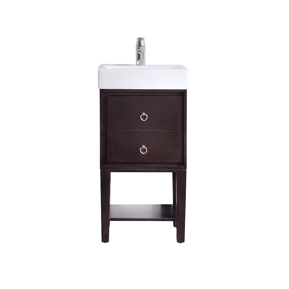 Avanity Kent 18 Inch Vanity In Coffee Finish With Vitreous China Top The Home Depot Canada Avanity Kent 18 Inch Vanity In Coffee Finish With Vitreous China Top The Home Depot Canada