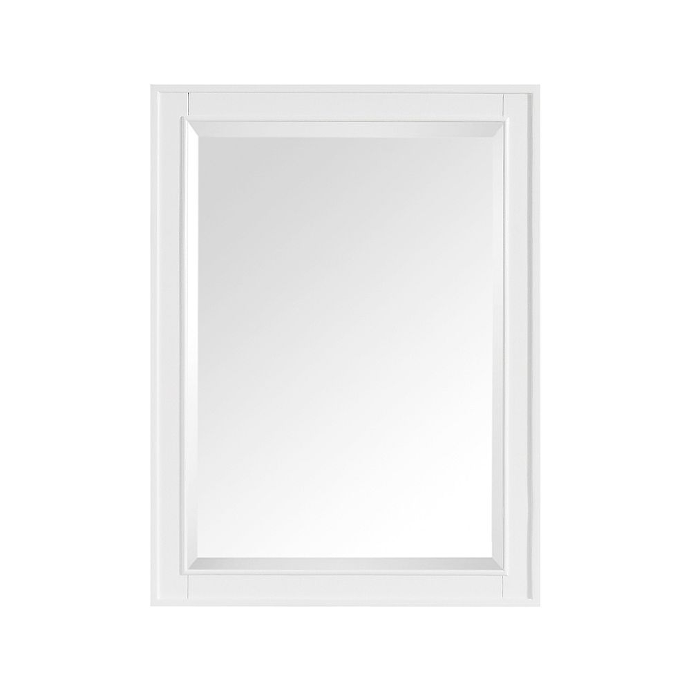 Avanity Madison 24 Inch W X 32 Inch H Single Framed Mirror In White