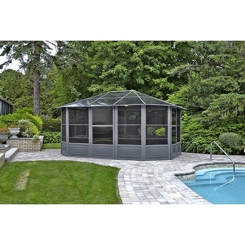 Florence Solarium 12 Ft. x 15 Ft. in Slate