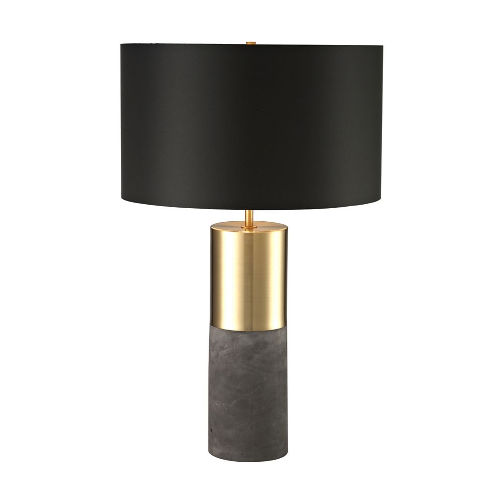 L2 Lighting 24 Inch Antique Gold Cement Base Table Lamp | The Home