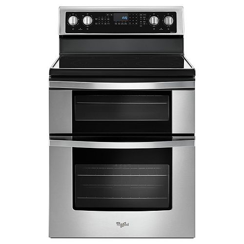 6.7 cu. ft. Double Oven Electric Range with True Convection Oven in Stainless Steel