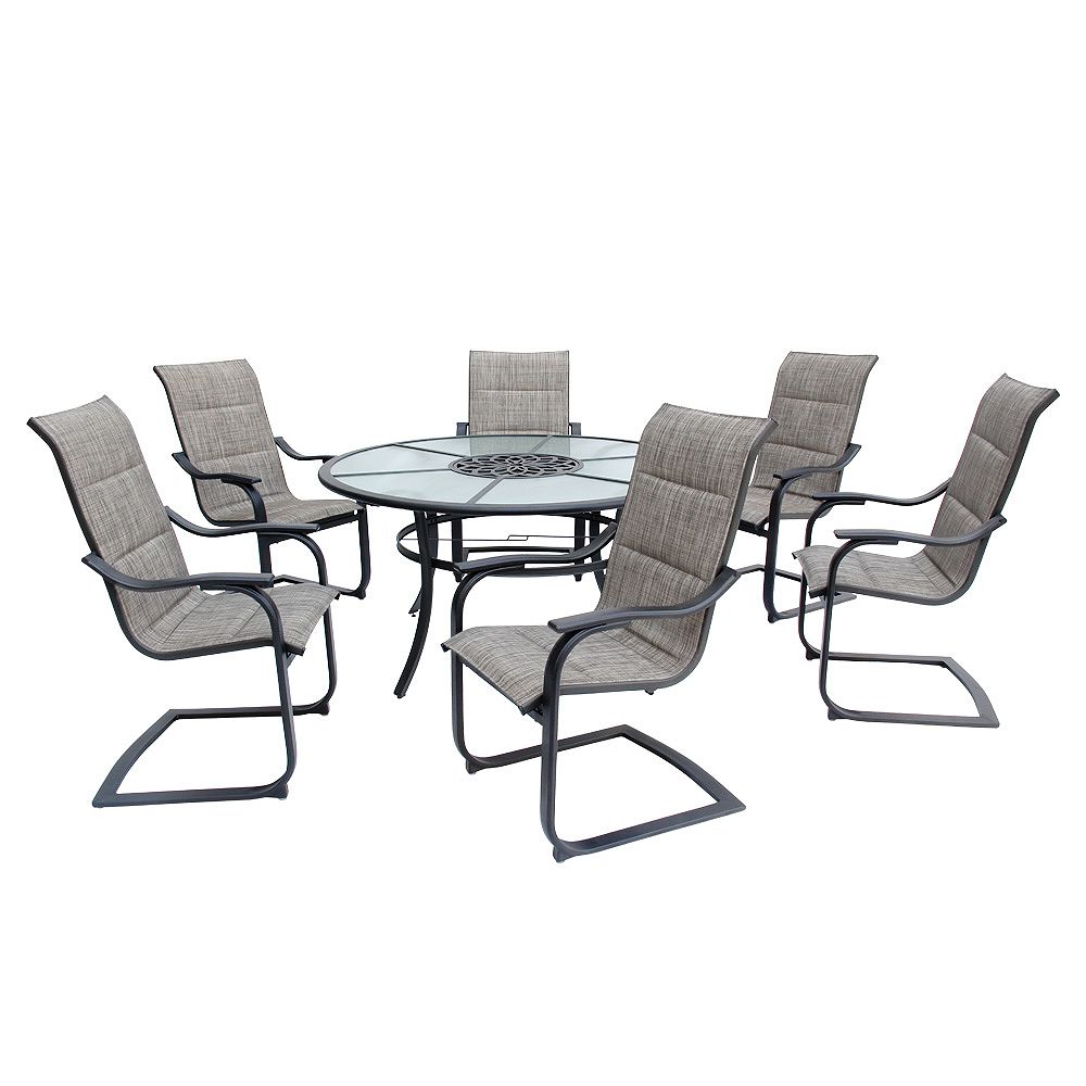 Spring Padded Sling Patio Dining Set, Padded Sling Patio Chairs Canada