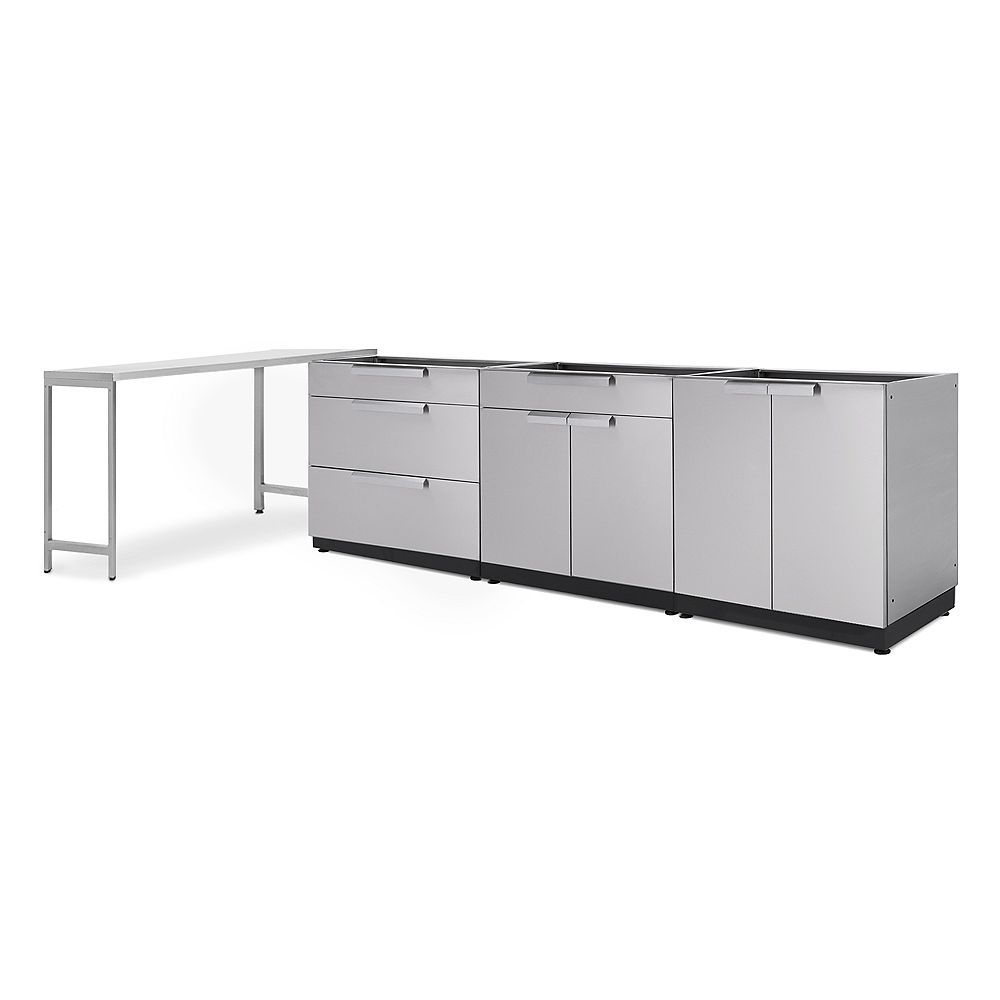 NewAge Products Inc. 4Piece Stainless Steel Outdoor Kitchen with Prep