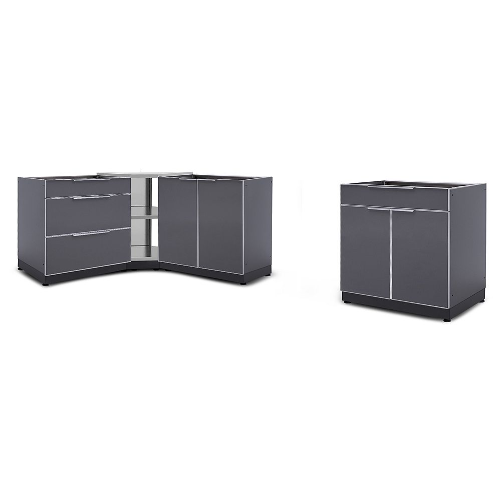 NewAge Products Inc. 4Piece Aluminum Slate Outdoor Kitchen
