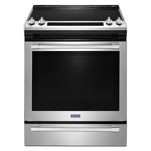 6.4 cu. ft. Slide-In Electric Range with Self-Cleaning Convection Oven in Fingerprint Resistant Stainless Steel