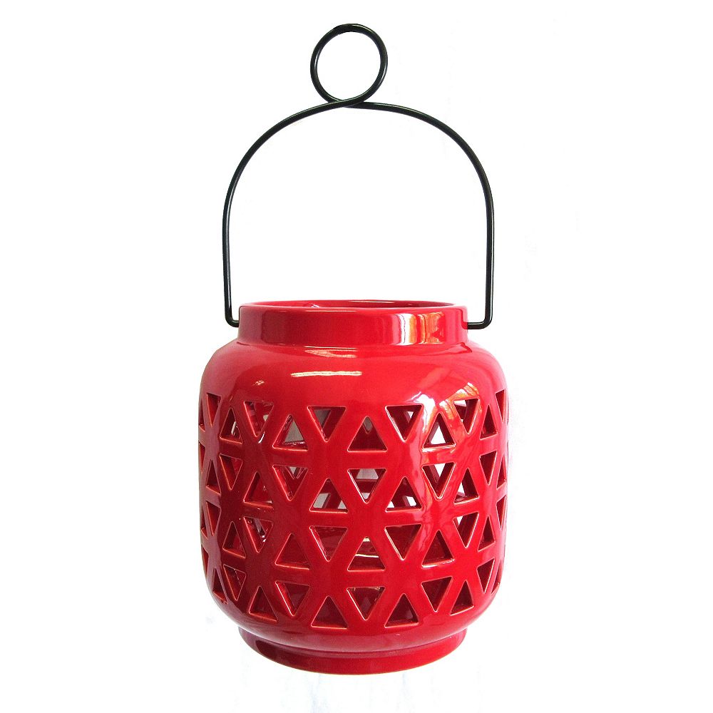 Hampton Bay 6.5 inch ceramic lanternRed The Home Depot Canada