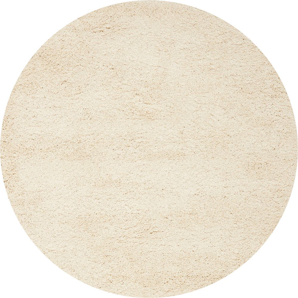 Safavieh Shag Felicia Ivory 6 ft. 7 inch x 6 ft. 7 inch Indoor Round Area Rug The Home Depot